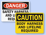 Safety Harness Signs