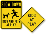 Slow Kids at Play Signs