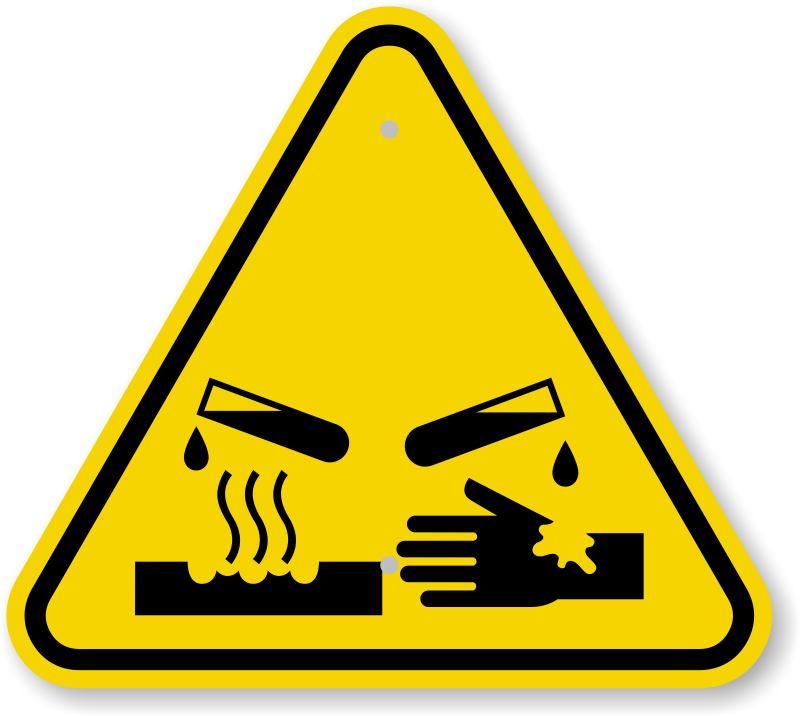 ISO Corrosive Materials Sign