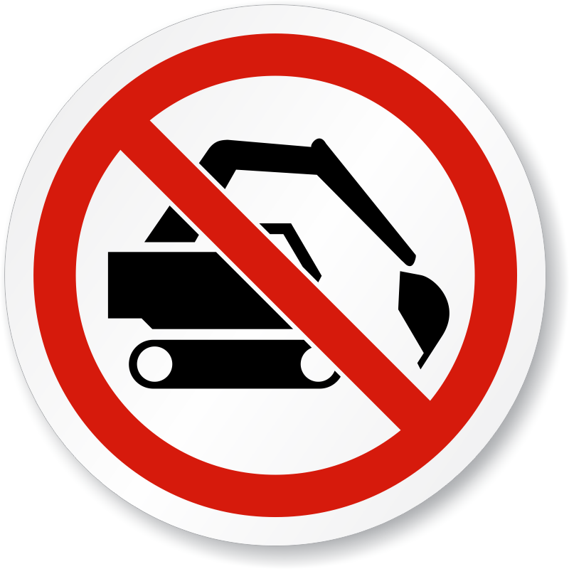Do Not Dig Symbol ISO Prohibition Sign | Made In USA, SKU: IS-1064 ...