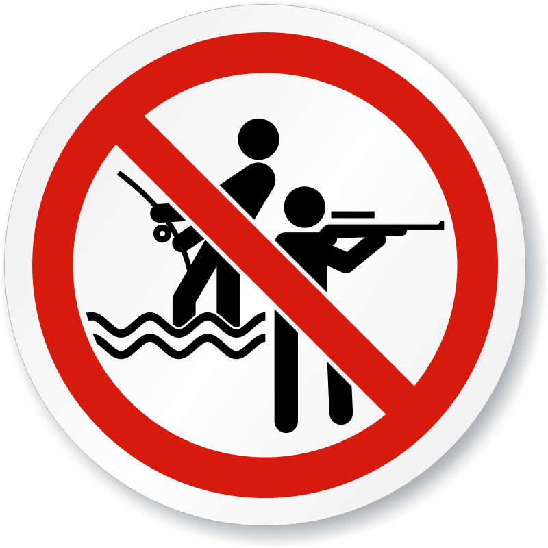 ISO No Fishing Or Hunting Sign
