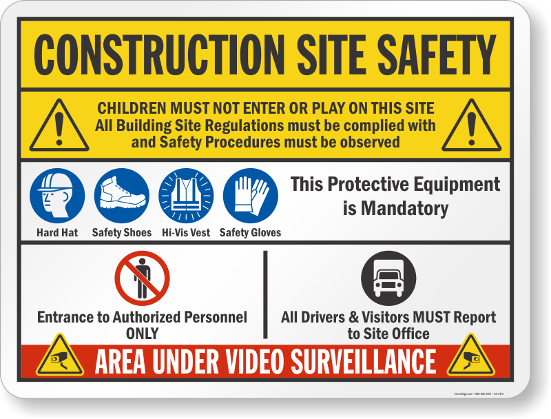 Construction Site Safety Children Must Not Enter Sign, SKU: K2-4475