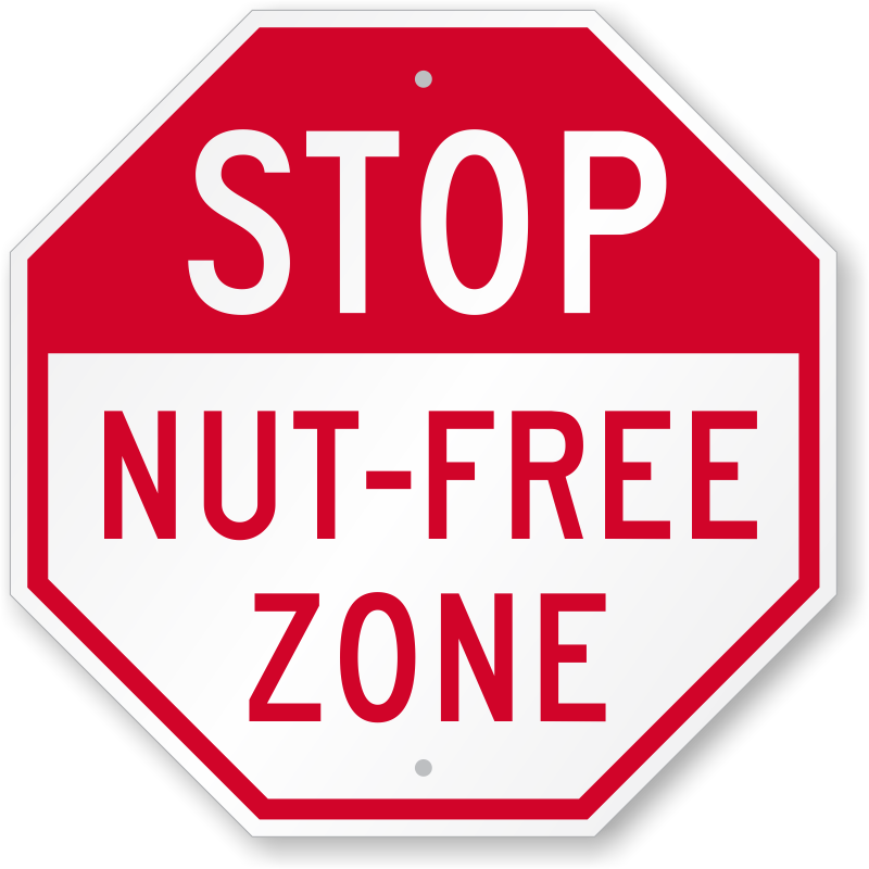 Peanut Allergy Warning Signs Nut Free Zone Signs