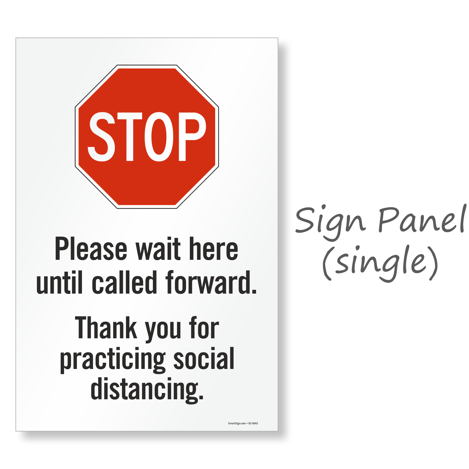 Stop Please Wait Here Until Called Forward Sidewalk Sign