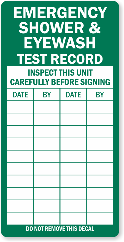 Eye Wash Station Checklist Spreadsheet Eyewash Inspection Form