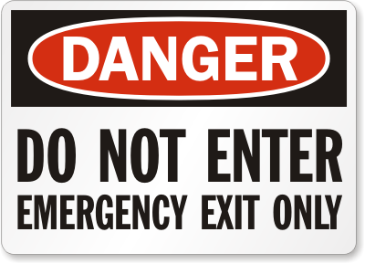 Do Not Enter Emergency Exit Only Sign | Ships Fast, Lasts Long, SKU: S ...