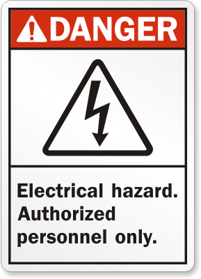 Electrical Hazard Authorized Personnel Only Sign