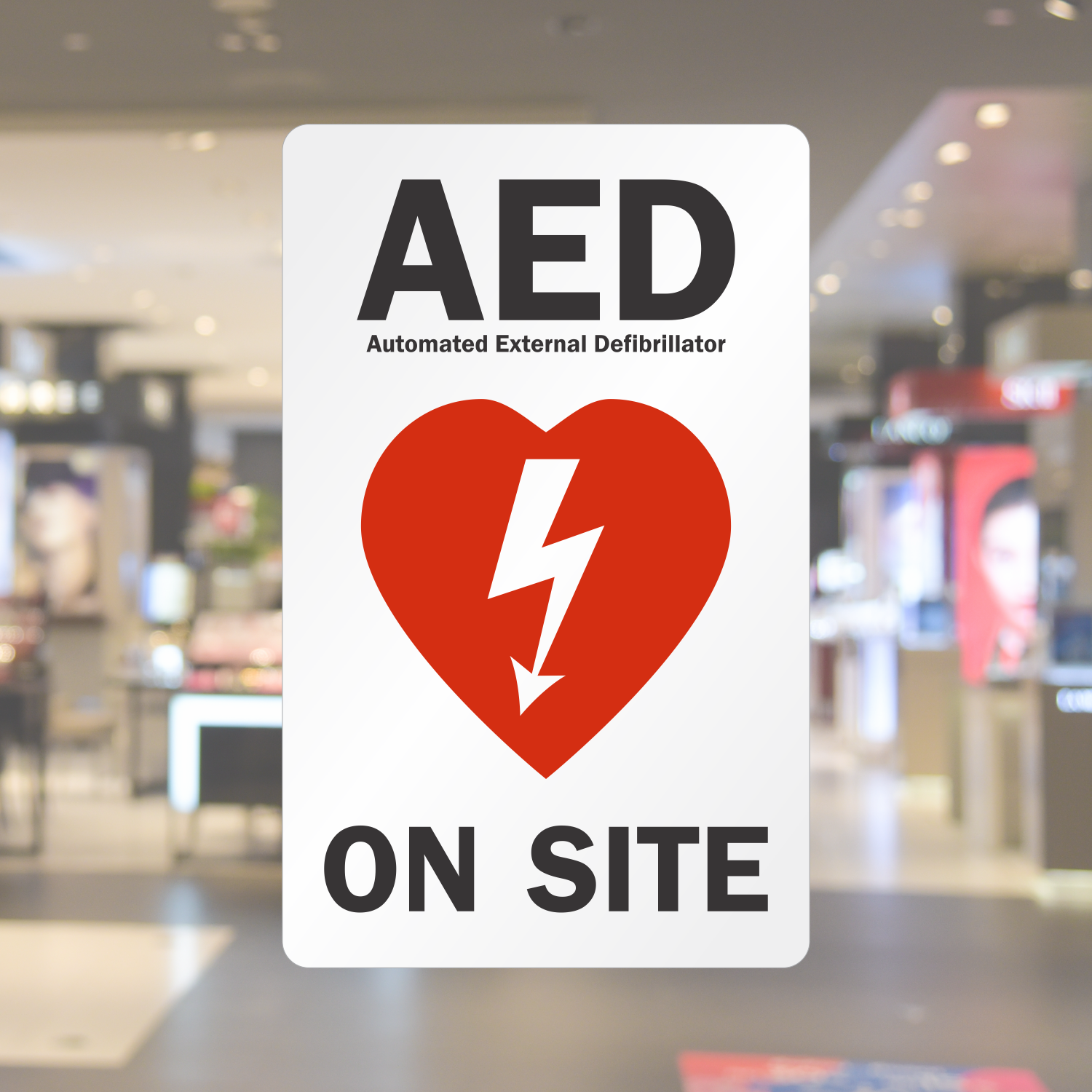 Adesivo Sicurezza Veicoli Car Window Decal AED & First Aid Sticker ...