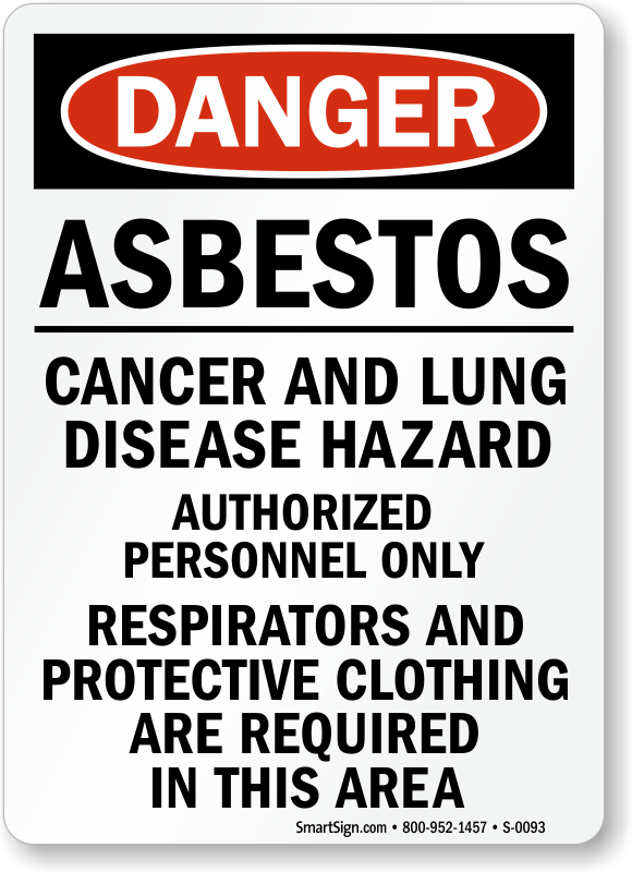 Asbestos Cancer Lung Disease Hazard Danger Sign Free PDF SKU S 0093 MySafetySign