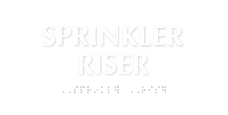 Sprinkler Riser TactileTouch™ Sign with Braille