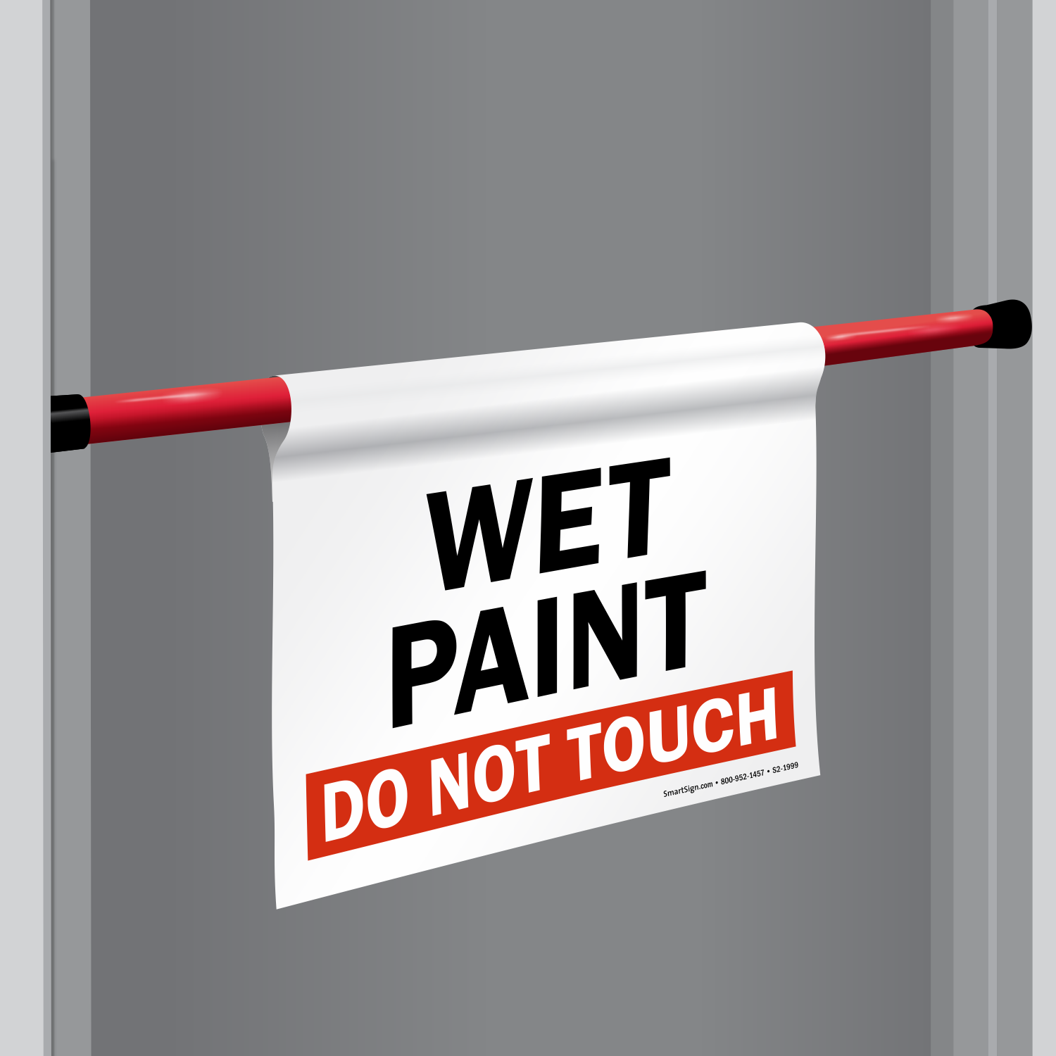 Wet Paint - Door Barricade Signs.