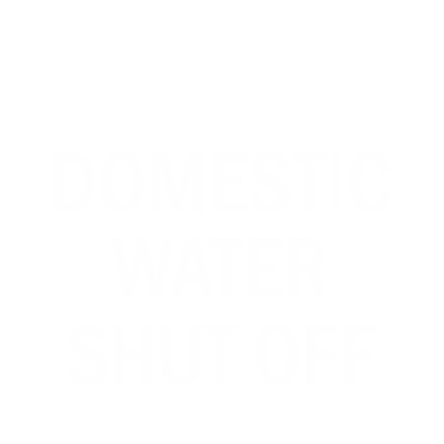 Domestic Water Shut Off Engraved Valve Tag