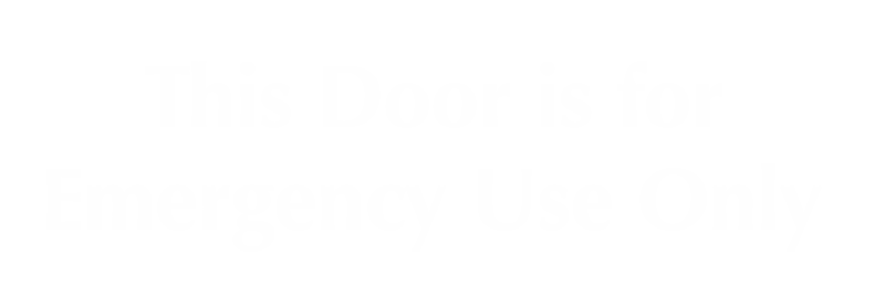 Door Is For Emergency Use Only Engraved Sign