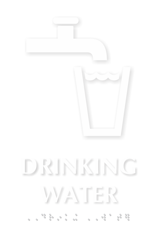 Drinking Water TactileTouch Braille Sign