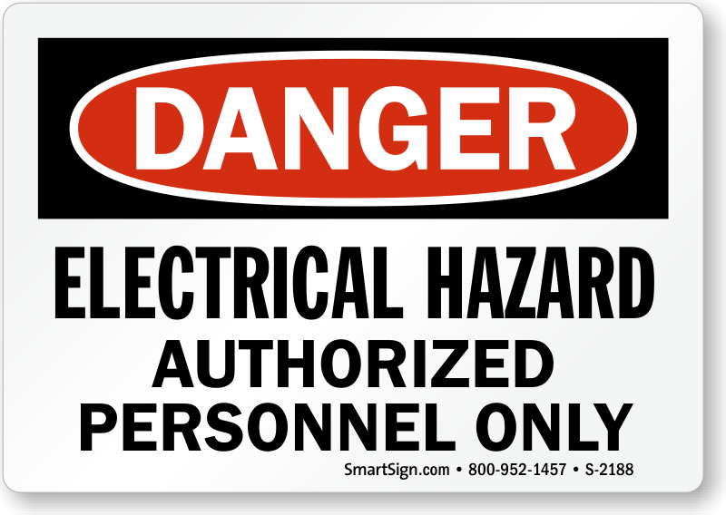 Electrical Hazard Signs Electrical Hazard Warning Signs