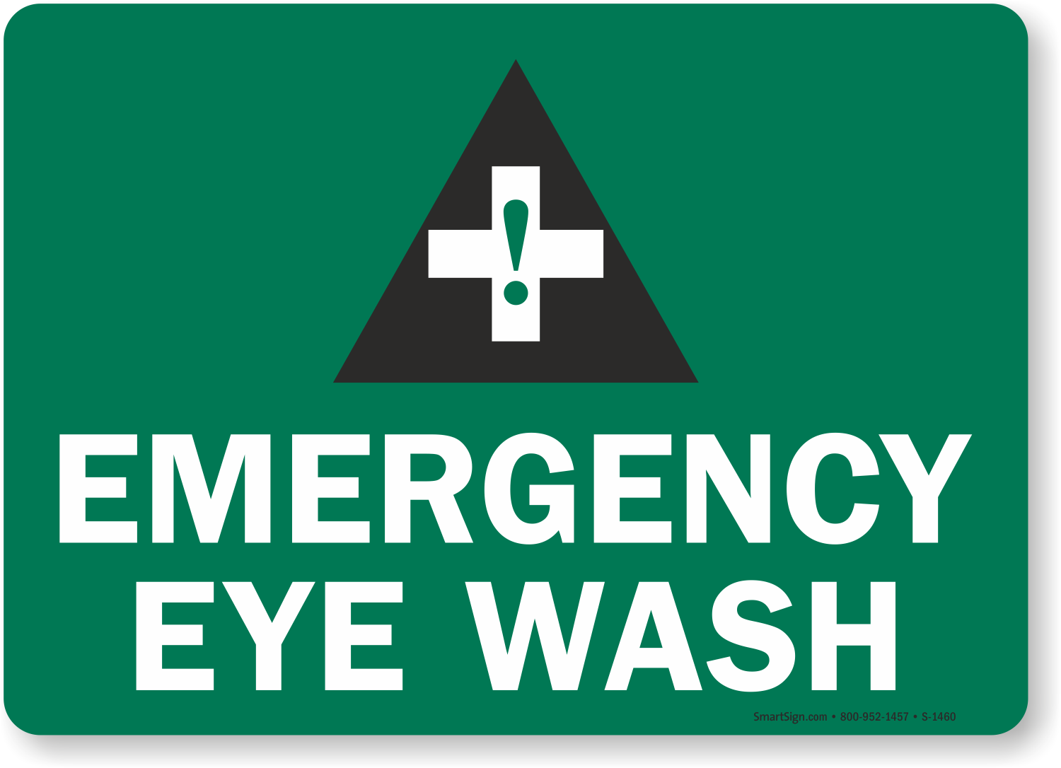 Emergency Eye Wash Signs With Graphic SKU S 1460 MySafetySign