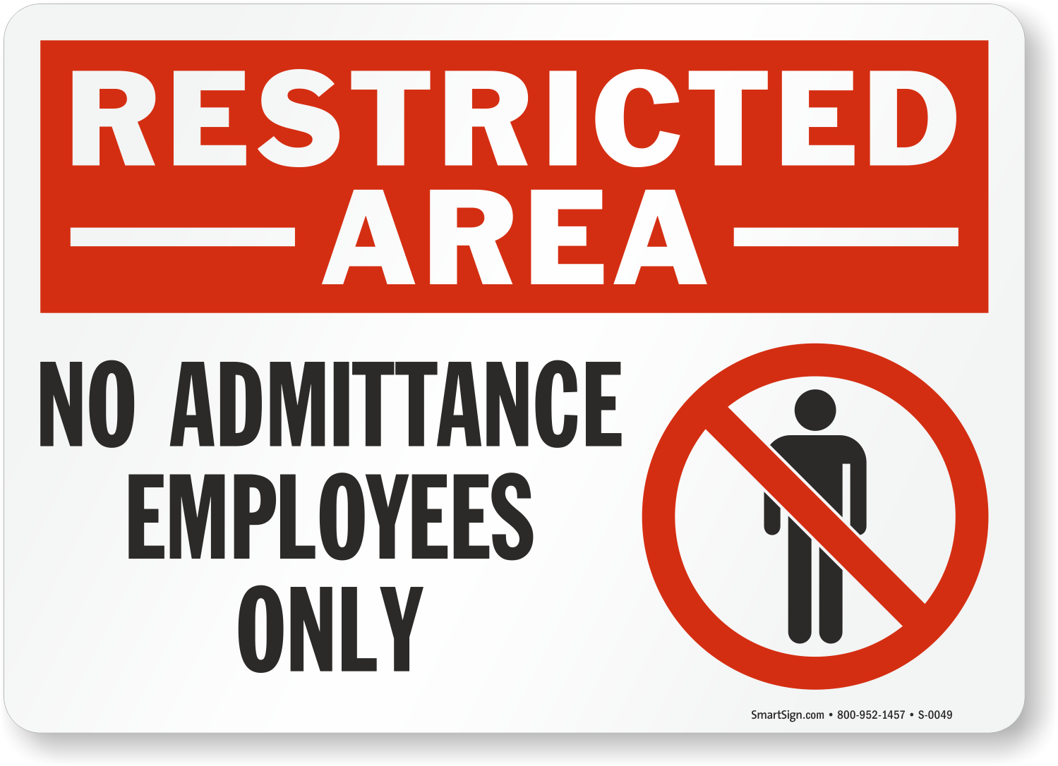 thumbnail image 2 of Do Not Enter Signs Gisafai 8-Pack Employees Only Signs - 10x7 Inch Aluminum Restricted Area Signs Weatherproof Warning Signs 2 of 13