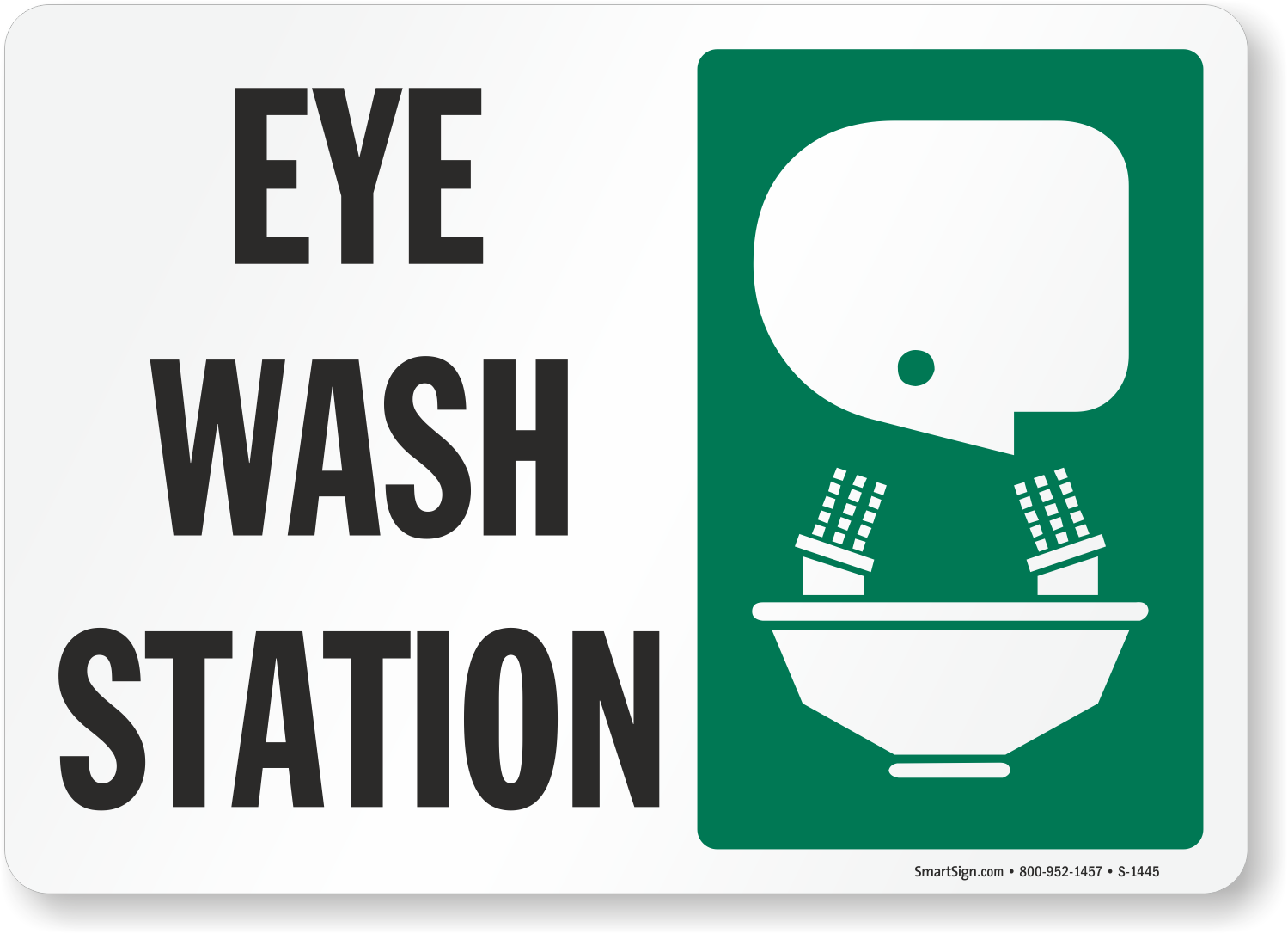 Eyewash Station Sign with Graphic, SKU S1445
