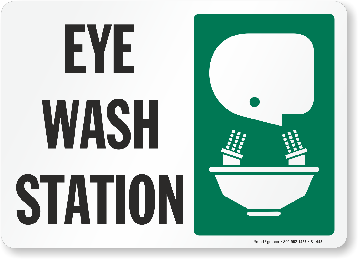 Eyewash Station Sign With Graphic SKU S 1445 MySafetySign