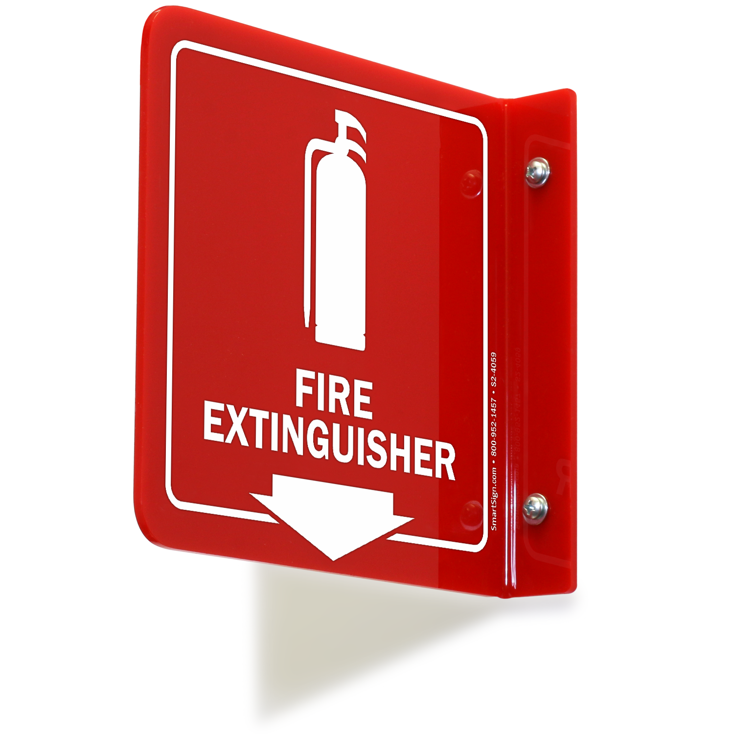 2 Sided Projecting Fire Extinguisher Sign 