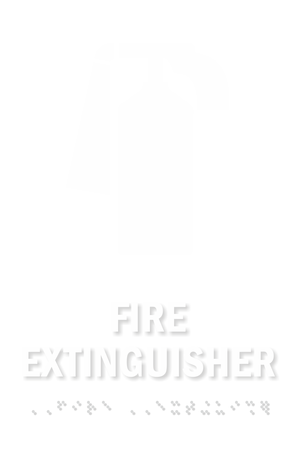 Fire Extinguisher TactileTouch Braille Sign