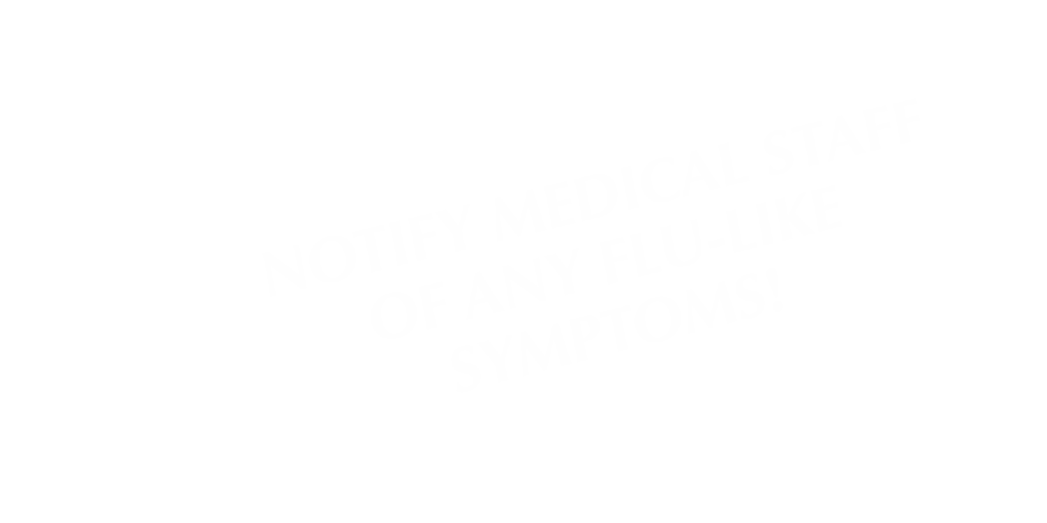 Notify Medical Staff Of Flu-like Symptoms Tabletop Sign