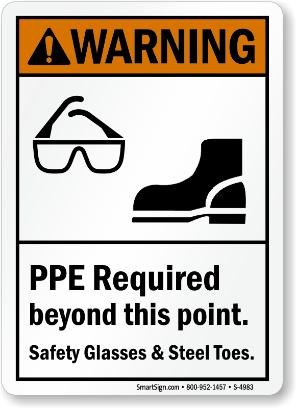 PPE Required Beyond This Point Sign, SKU: S-4983