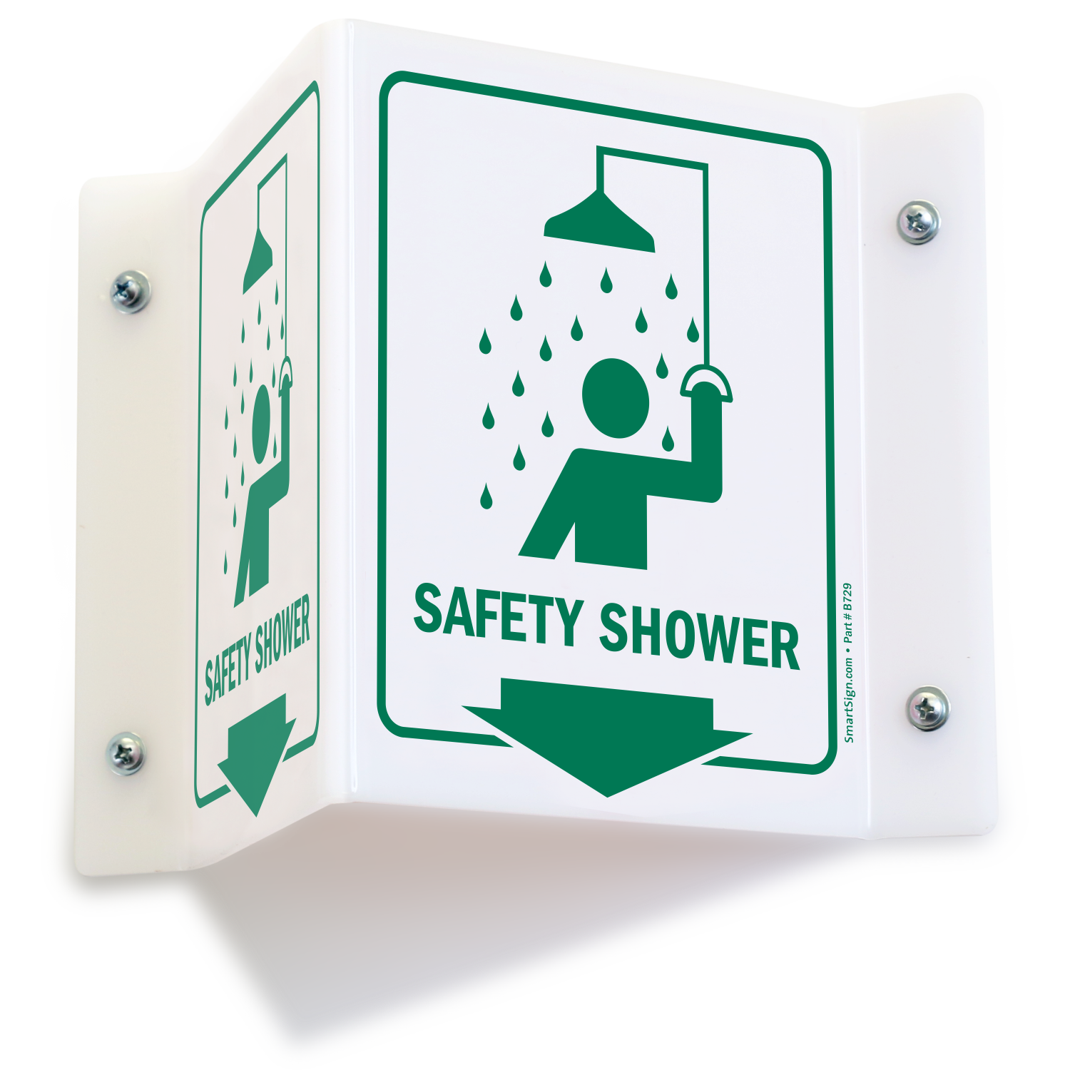 Projecting Emergency Shower Sign SKU S 4596 MySafetySign