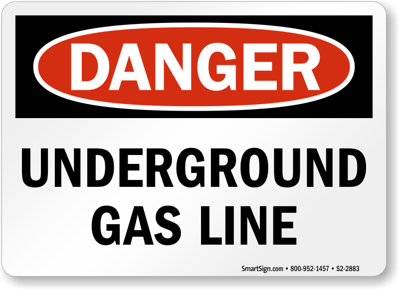 Warning underground water pipes Safety sign