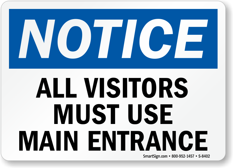 Employee Entrance Signs