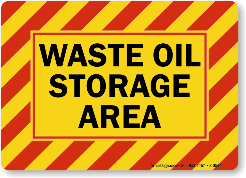 Danger Hazardous Waste Oil Decal – OSHA Safety Sign Sticker, Red Vinyl
