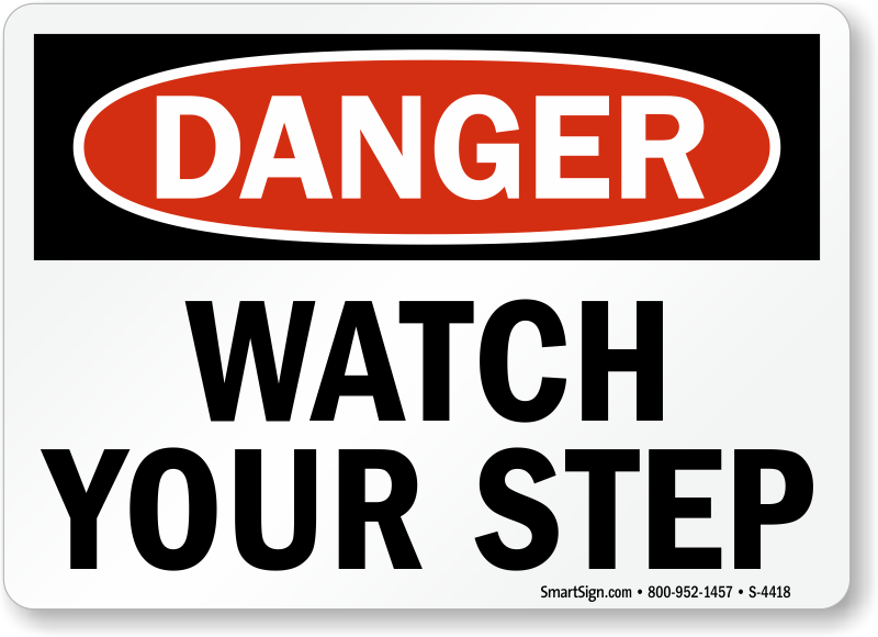Watch Your Step Signs Caution Watch Your Step Signs