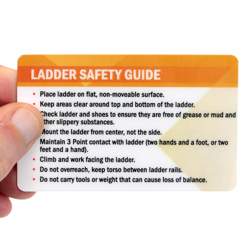 Ladder Safety - Top Step - Safety Pocket Guide with Scratch-Off Quiz Card