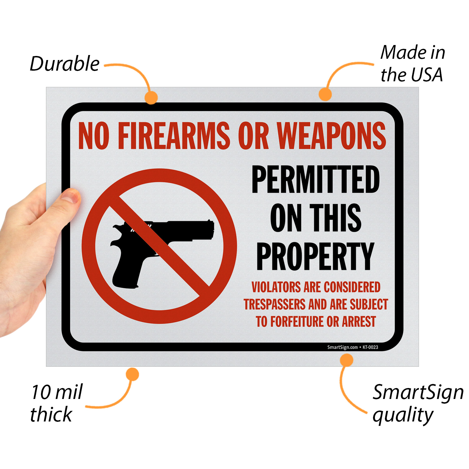 No Firearms or Weapons Sign Pack, SKU: KT-0023 no-firearms-or-weapons-sign-pack-sku-kt-0023