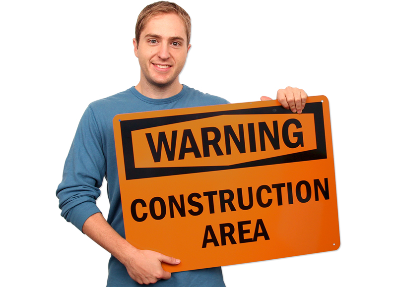 Construction Area Signs Free Printable