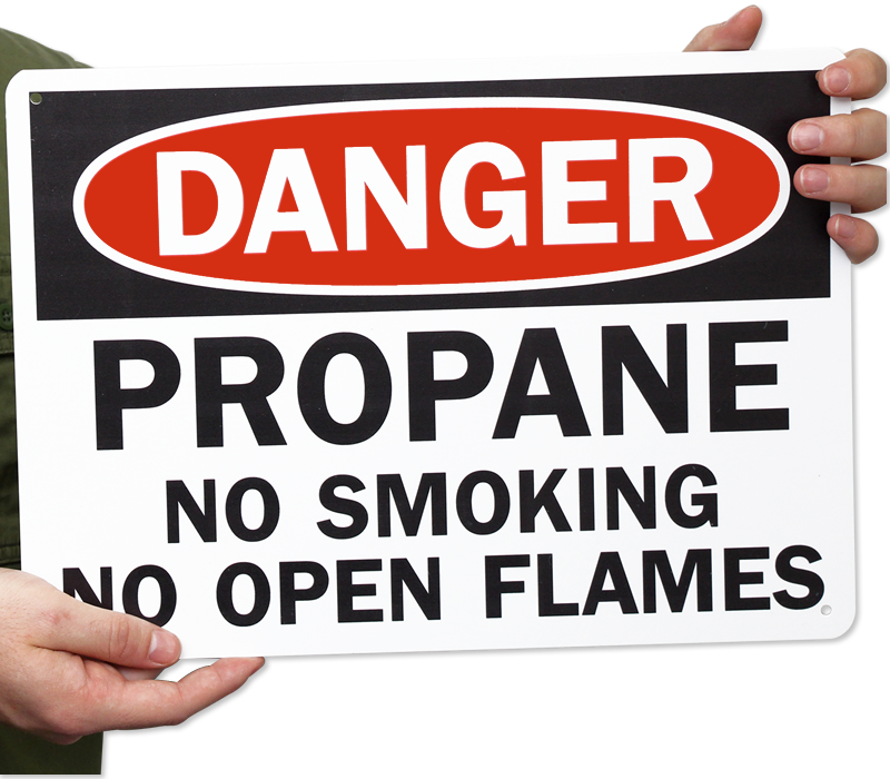 10"x14" Details about   Danger Propane No Smoking No Open Flames Sign .040 Aluminum 