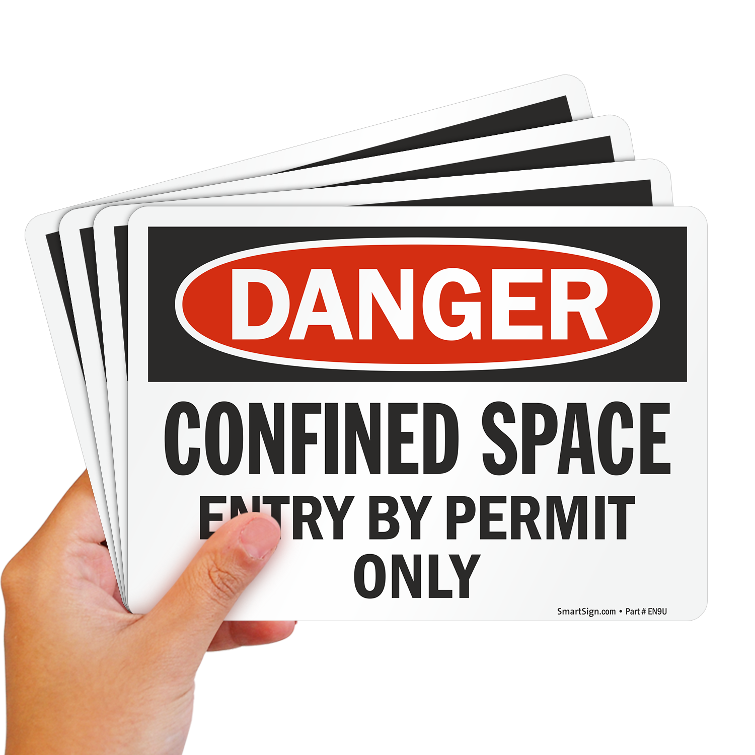 Enter by Permit Only Confined Space Aluma-Lite MCSP133XL AccuformDanger Confined Space 7 x 10 Inches 