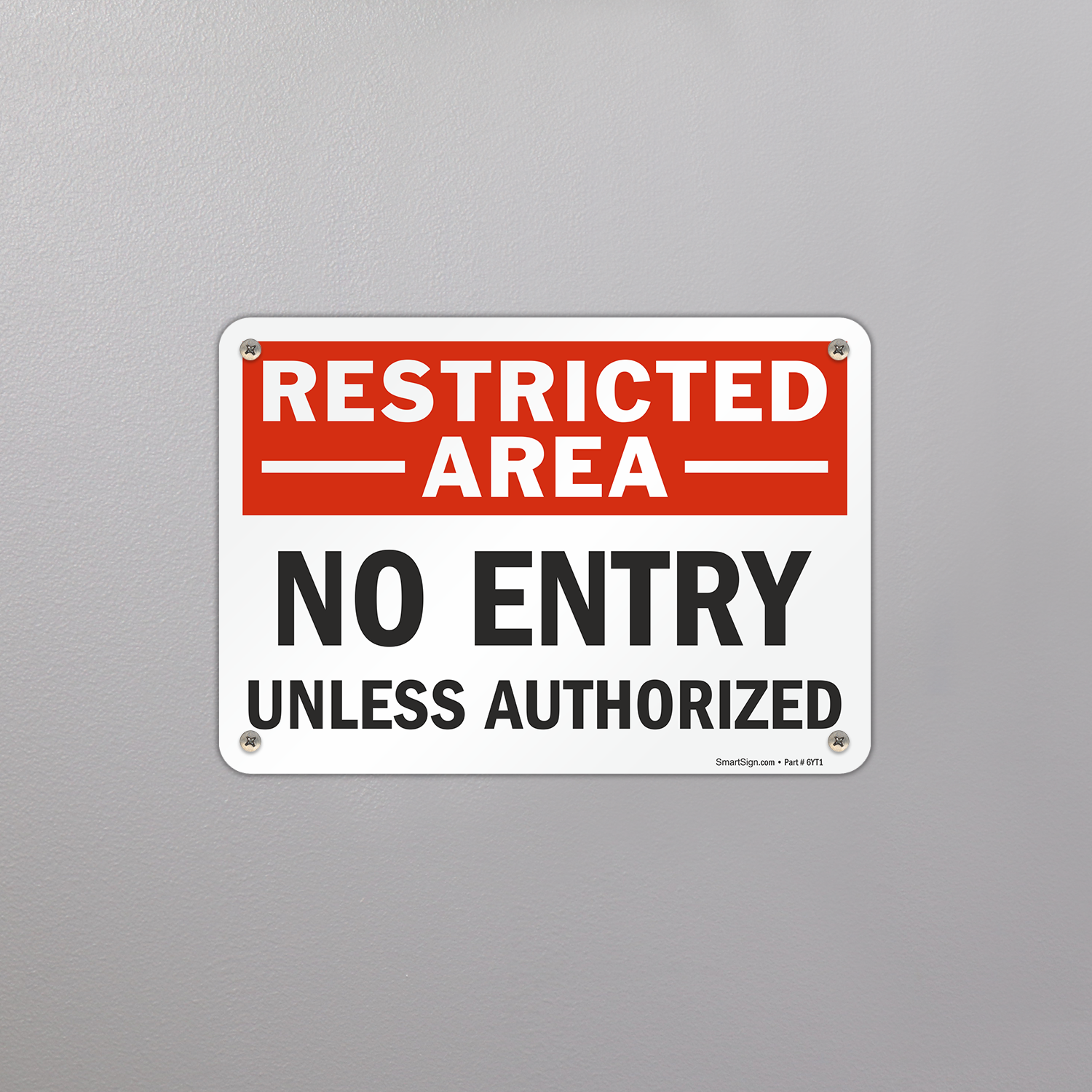 No Entry Unless Authorized Notice OSHA/ANSI Label Decal Sticker 8 