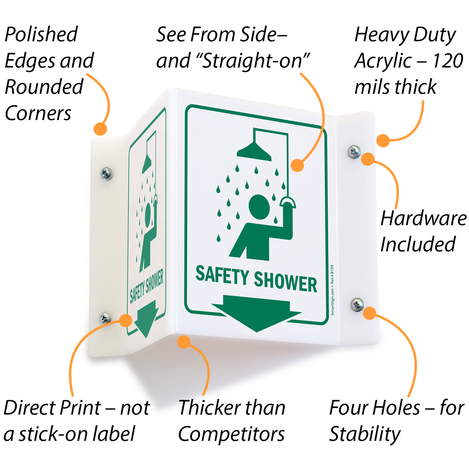 Safety Shower Projecting Sign