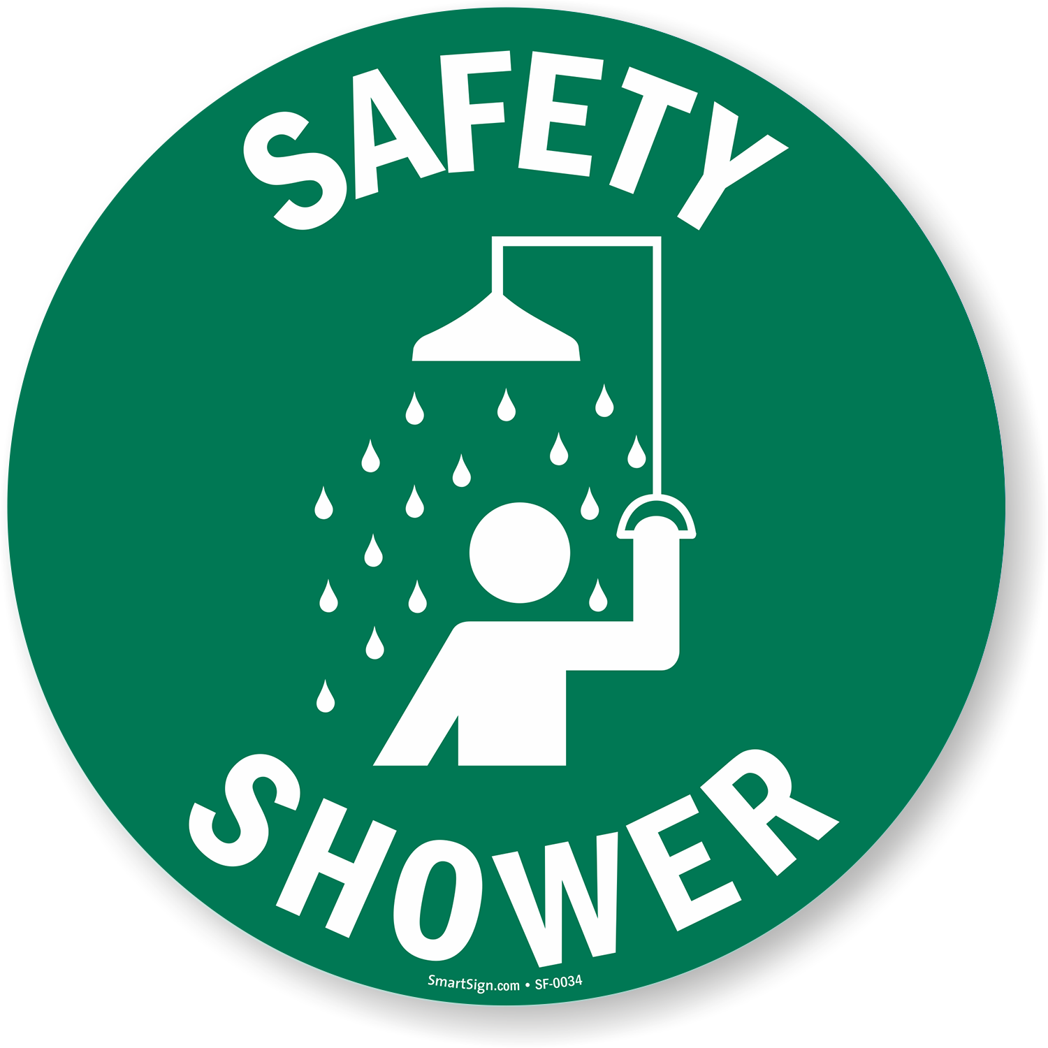 Safety Shower Adhesive Floor Sign