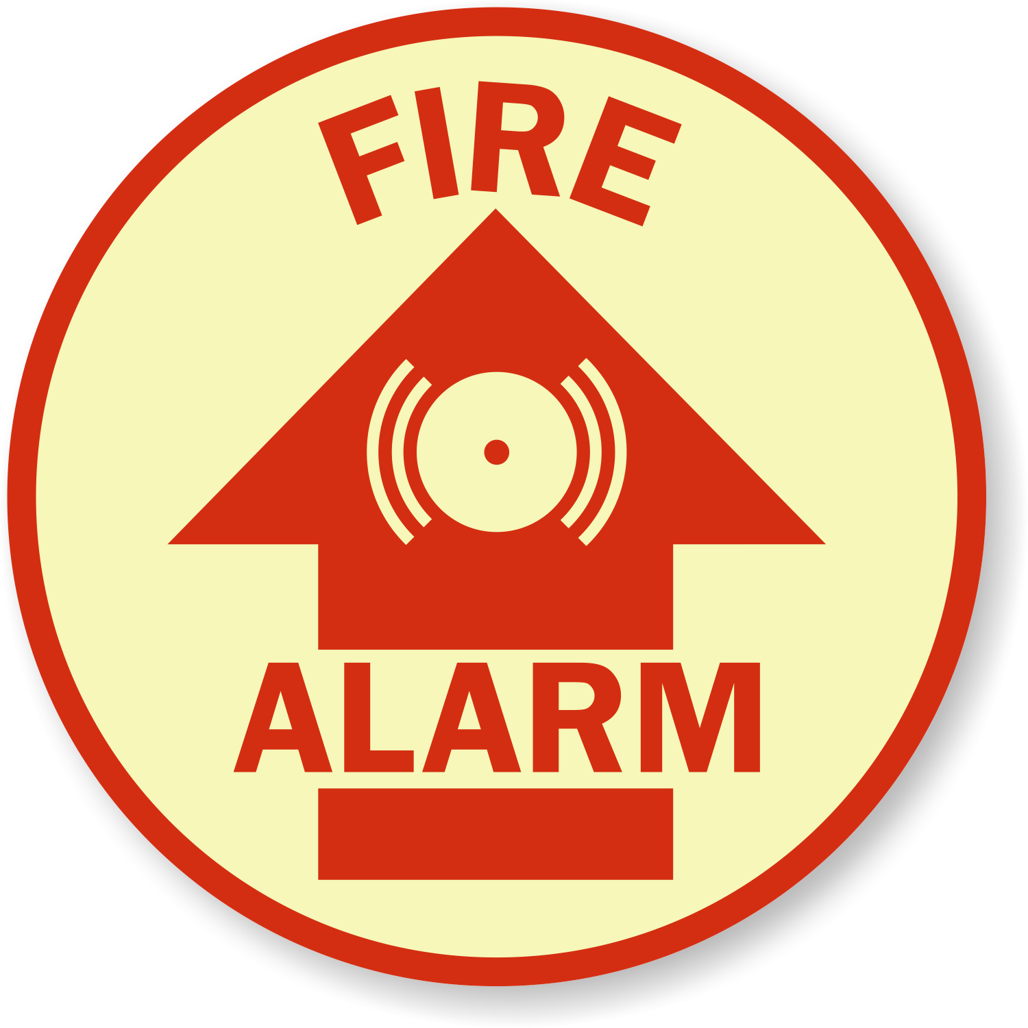 Fire Alarm Glow Adhesive Floor Sign
