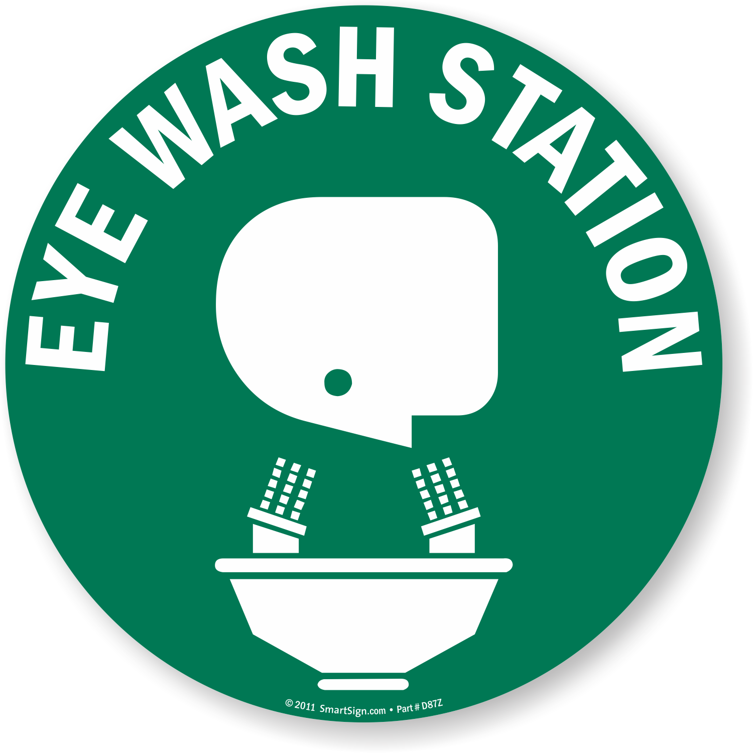 Printable Eye Wash Station Sign