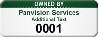 Personalized Owned By Asset Tag with Numbering