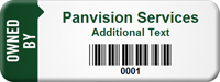 Customizable Owned By Asset Tag with Barcode
