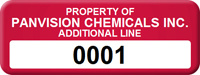 Asset Label, Property of Company Name with Numbering