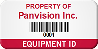 Personalized Property Name, Barcode, Numbering Asset Identification Tag