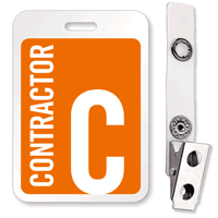 Contractor ID Reusable Name Badge