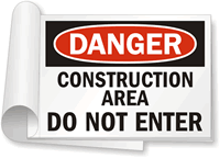 Danger: Construction Area, Do Not Enter Sign Book