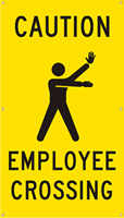 Caution: Employee Crossing