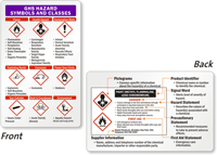 GHS Hazard Symbols And Classes Wallet Card, 2 Sided